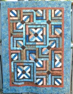 Bali Cream Crackle Log Cabin Quilt Pattern