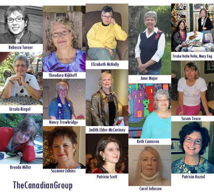 Collage of the Canadian Group of quilters
