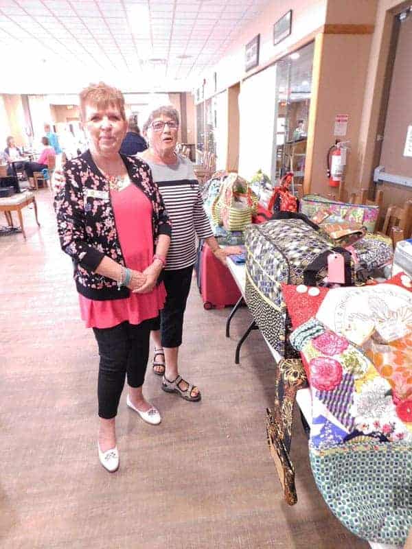Shoppers at the Orillia Quilter's Guild meeting.