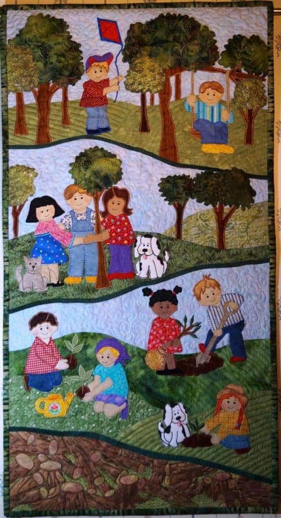 Seeds of Promise, an art quilt by Mary Eeg and Trisha DellaVella