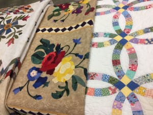 Quilts on display