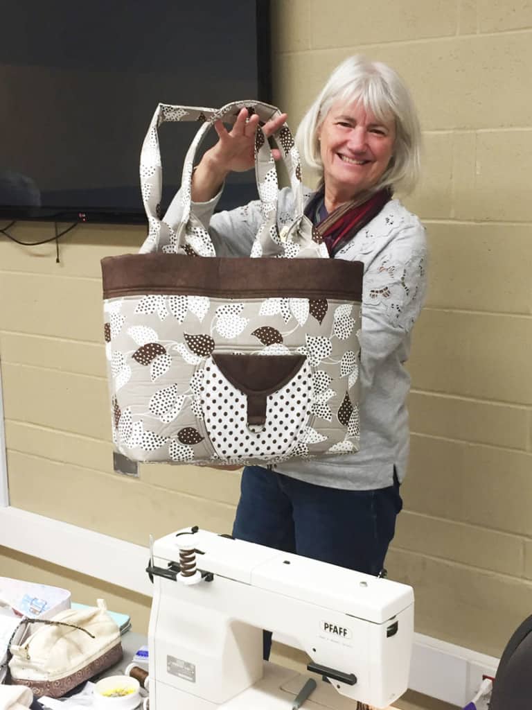 Joyce MacKay with her Everything Goes Bag.