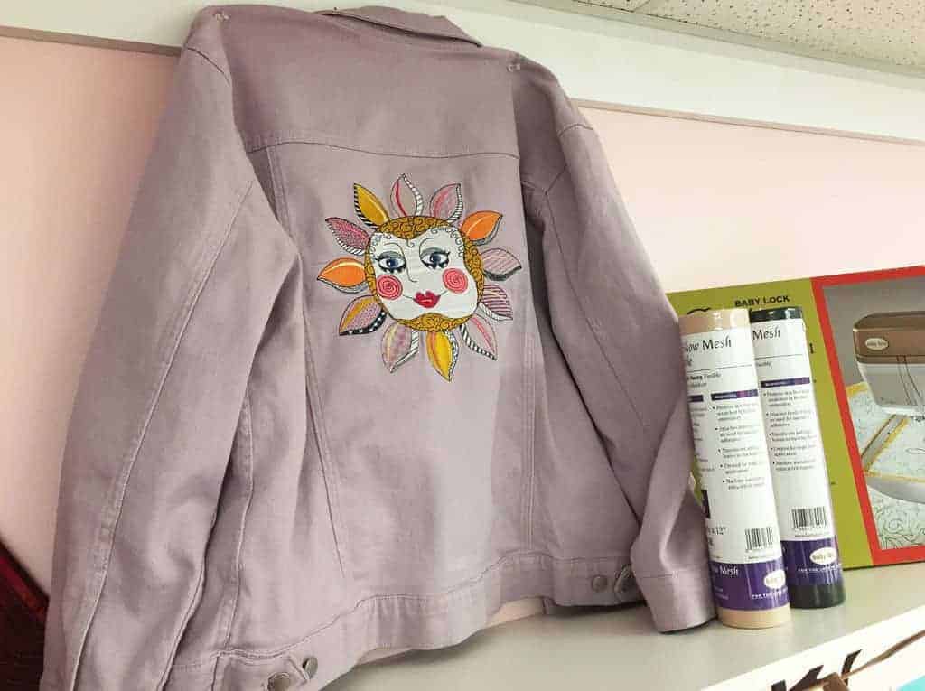 Sun motif on jacket