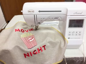 Embroidering on a sewing machine