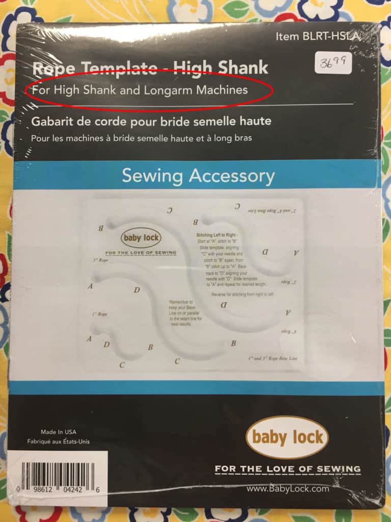 Comparison of Ruler Requirements for Sewing Machine Shank Height