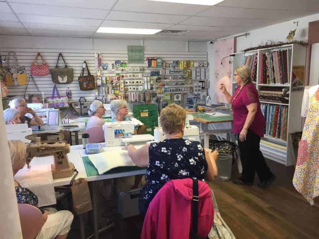 Quilting class in session