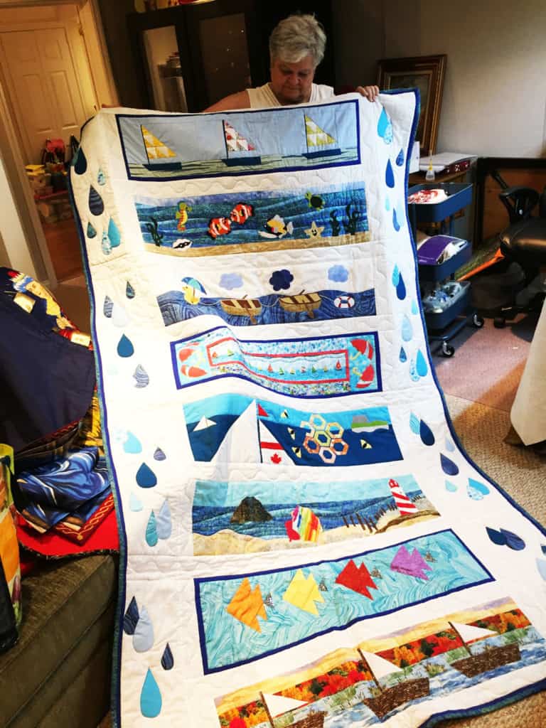 Row-by-row quilt