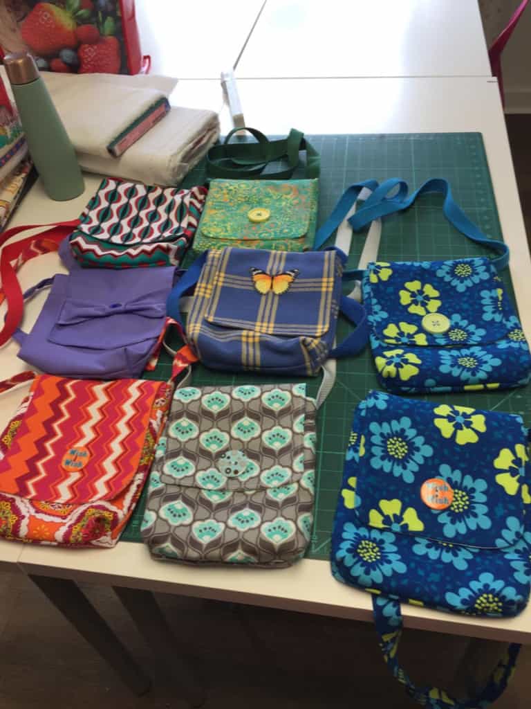 Bags made for Sew Powerful program