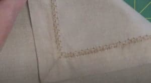 mitred napkin stitches