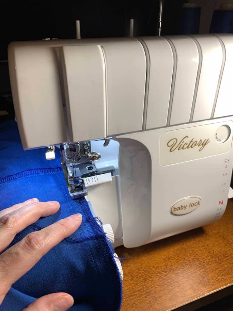 Serger in use