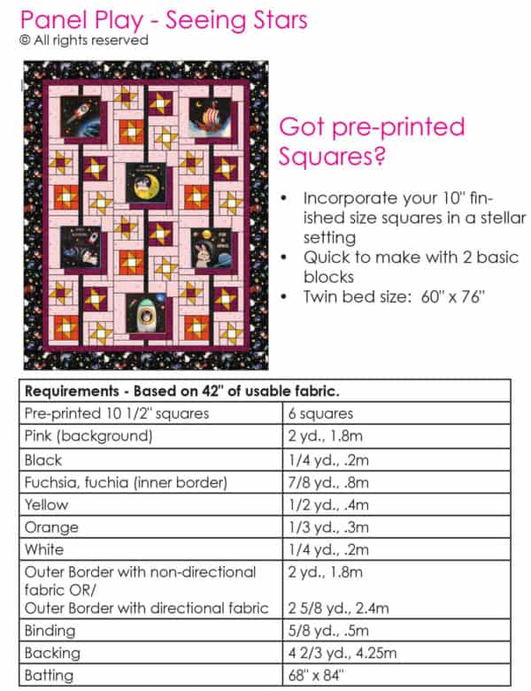 Seeing Stars Pattern Requirements Among Brenda S Quilts Bags