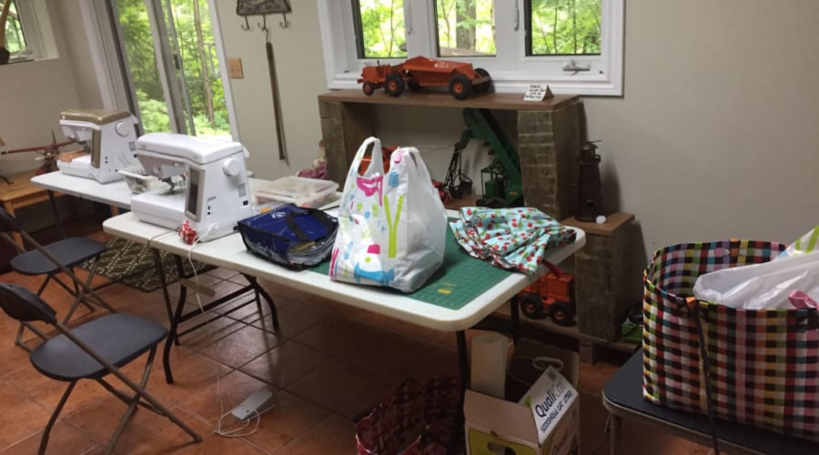 Vacation sewing room
