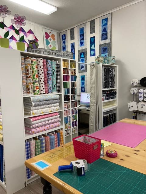 Cutting table at ABQ Sewing Studio
