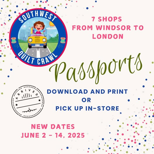 Get a passport for the Southwest Quilt Crawl shop hop.