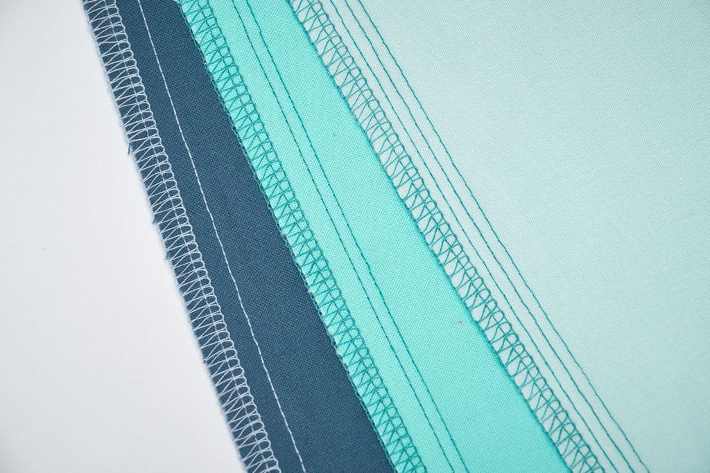 Woven finishes from a serger.