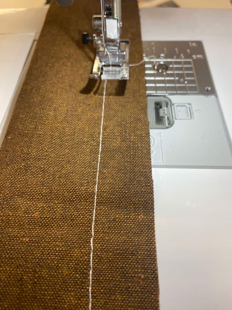 Sewing a basting stitch