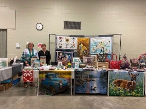 ABQ booth at a quilt show.