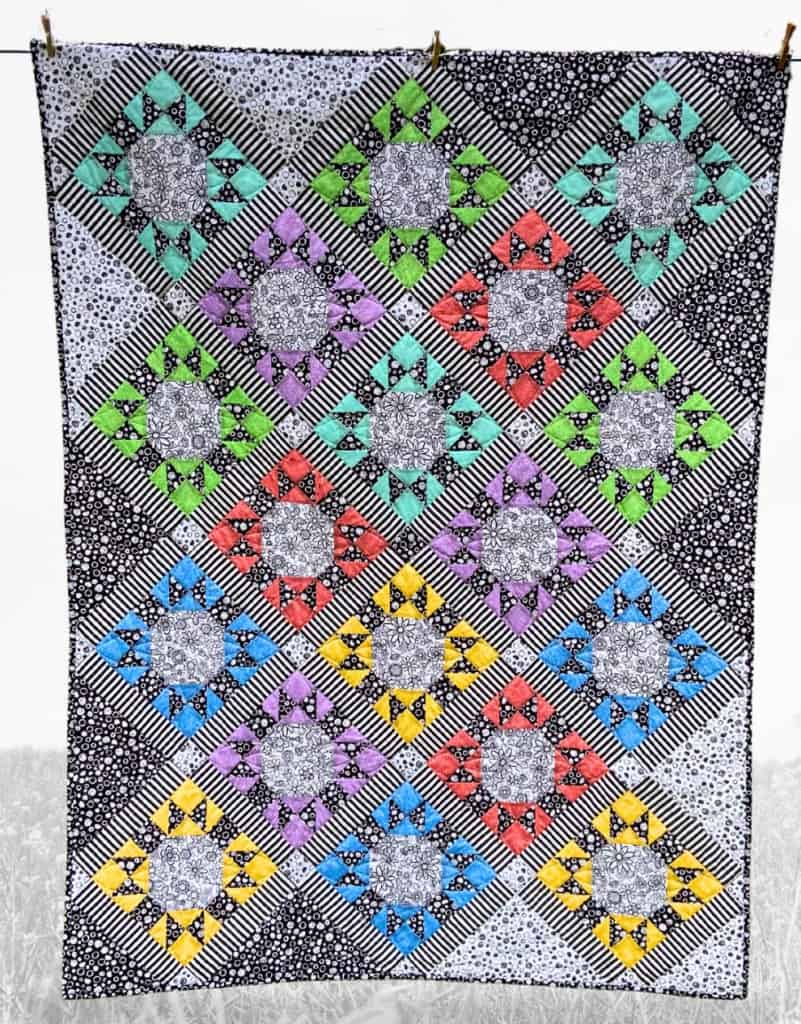 Black, White and Bright quilt