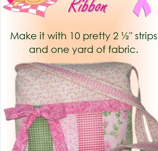 Pattern cover for Tie A Ribbon bag designed by Brenda Miller.
