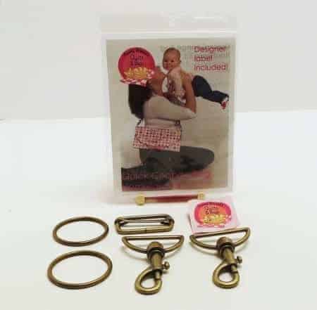 Quick Change Diaper Bag Hardware Kit - Brass