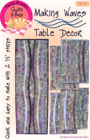 Wave Table Runner Pattern Making Waves Table Runner and Placemats Pattern