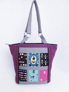 Uptown Girl Tote Bag in purple